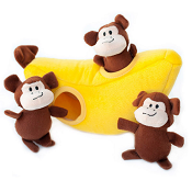 Zippy Paws Burrow Monkey 'n Banana Dog Toy